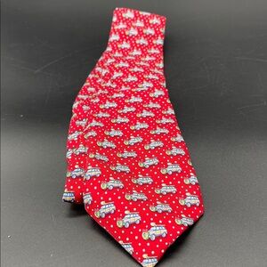 Vineyard Vines Festive Holiday Family Truckster Silk Tie